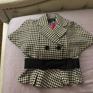 Black and white coat top